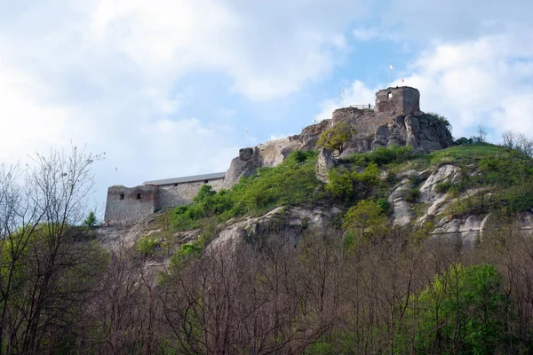 Vista Panoramica Antiche Rovine Del Castello — Foto Stock