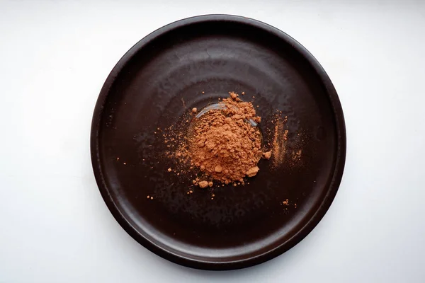 Cacao Poudre Avec Miel Gros Plan — Photo