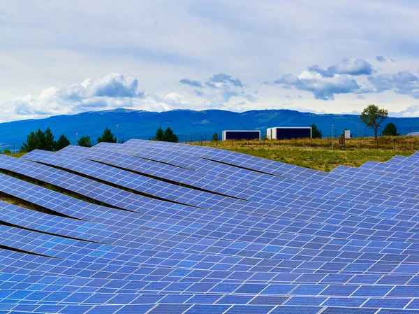 Solar Panels Mountain Plateau Provance France Clean Enviromental Friendly Energy — Stock Photo, Image