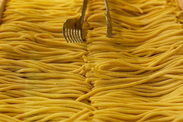 Craft Italian Pasta Produced Old Technology Venice Italy — Stock Photo, Image