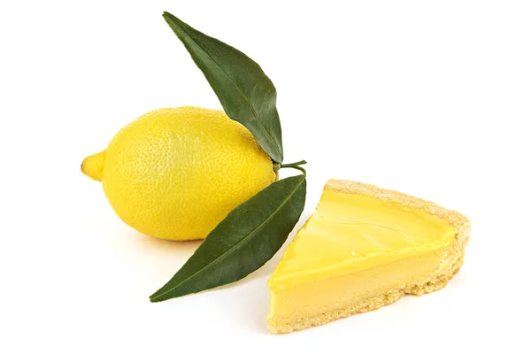 Fresh Tasty Lemon Cheesecake Lemon Fruit Sweet Dessert — Stock Photo, Image