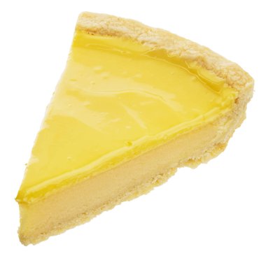 Beyaz arka plan üzerinde izole lezzetli limon cheesecake