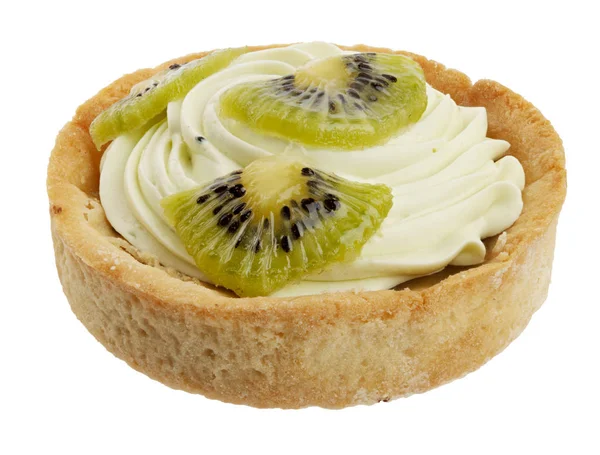 Kiwi tart isolated on white — Stock Photo, Image