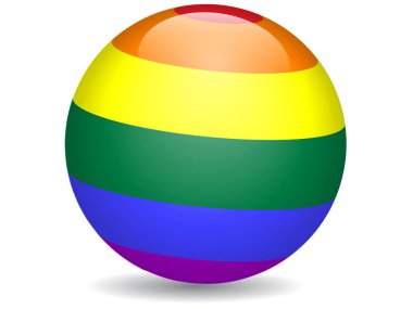 Gökkuşağı topu simge vektör çizim