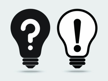 Sorun ve çözüm simgeler vektör