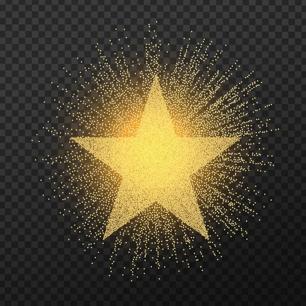 Efeito Golden Star Stipple — Vetor de Stock