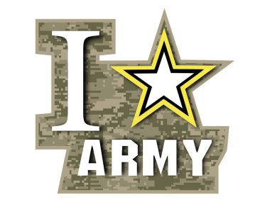 Ben aşk ordu arka plan. Vektör