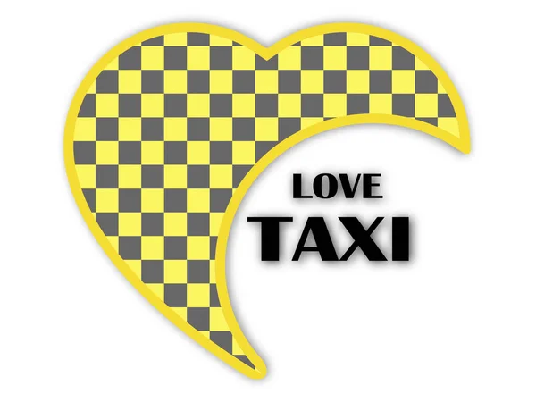 Corazón Amor Taxi Ilustración Images Vector — Vector de stock