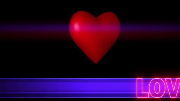 Renderizar Fondo Abstracto Con Animación Amor Del Corazón — Vídeos de Stock