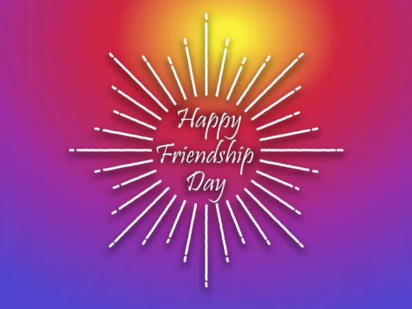 Friendship Day Light Rays Vector — 图库矢量图片