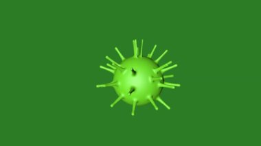 COVID-19 Coronavirus Mavi Hücre dönüşümlü. Kusursuz döngü. Yeşil Ekran. 3d görüntüleme, Stock videosu
