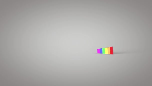 Animatie Rainbow Gay Flag Animatie Kleur Achtergrond — Stockvideo