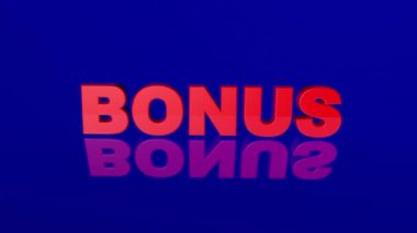 3d Canlandırma kırmızı metin harfleri BONUS