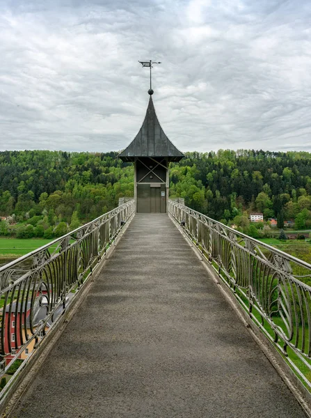 Történelmi Személyfelvonója Ssischen Város Bad Schandau — Stock Fotó