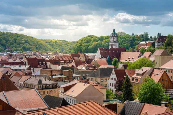 Vue Albrechtsburg Sur Ville Meissen Sur Elbe Saxe — Photo