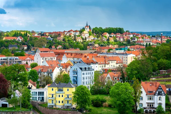 Vue Albrechtsburg Sur Ville Meissen Sur Elbe Saxe — Photo