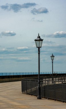 Bir kale üzerinde eski gaz fener