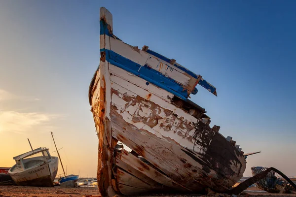 Defecte Houten Boten Staart Van Andalusië — Stockfoto