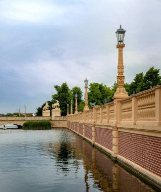 Schwerin kentinde kale nin kale hendek de Promenade