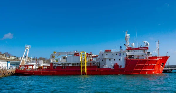 Zásobovací Loď Přístavu Sassnitz Rgen Markab — Stock fotografie