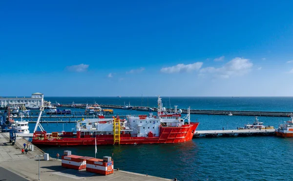 Fornecimento Navio Markab Porto Sassnitz Rgen — Fotografia de Stock