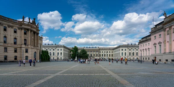 Bebelplatz Berlim Sob Den Linden Após Restauração Dos Edifícios Circundantes — Fotografia de Stock