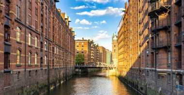 Binalar, ambarlar ve ofislerinde Hamburger Speicherstadt