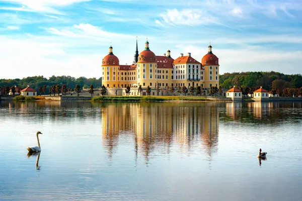 Vue Château Moritzburg Saxe Photographié Depuis Terrain Public — Photo