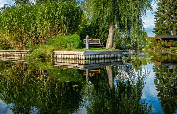 Bir Kanalı Güzel Küçük Kasaba Berlin Bölgesi Treptow Ait Venedik — Stok fotoğraf