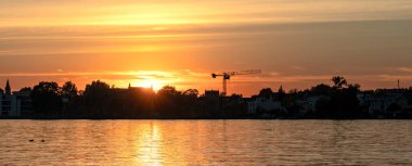 Sunset Bulvarında Havel, Potsdam Brandenburg
