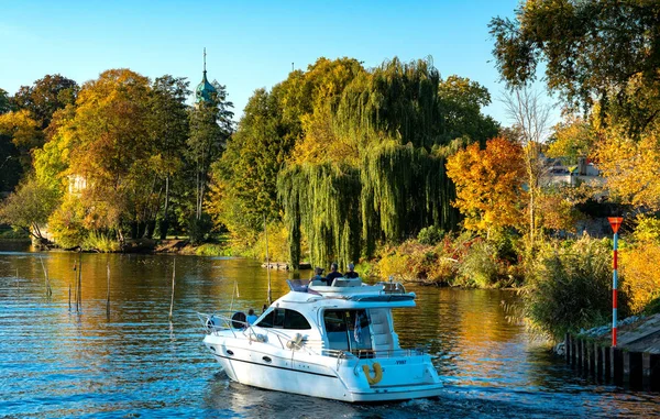 Motorboot Auf Der Havel Bei Klein Glienicke Potsdam — Stockfoto