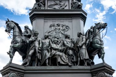 Berlin Mitte Unter den Linden, Berlin, Almanya Eski Fritz atlı heykeli