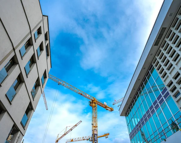 Bouwplaatsen Groeiende Metropool Berlijn Duitsland — Stockfoto