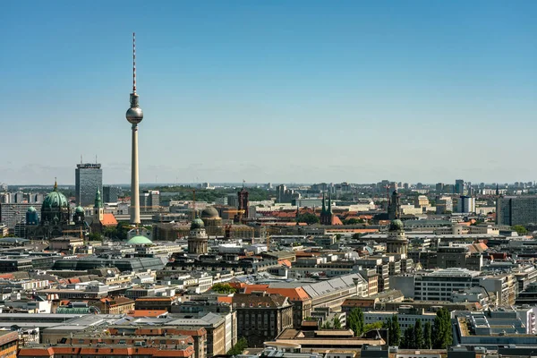 Berlin Vue Aérienne Avec Place Potsdam Tour Télévision Salle Philharmonique — Photo