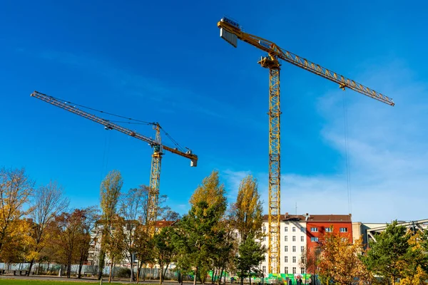 Bouwplaatsen Groeiende Metropool Berlijn Duitsland — Stockfoto