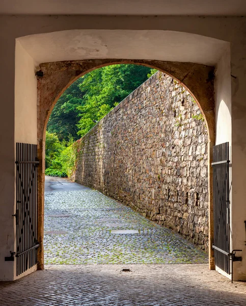 Passagem Para Castelo Antigo Alemanha — Fotografia de Stock