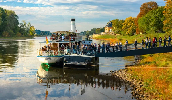 Excursie Steamer Aan Elbe Saksen — Stockfoto