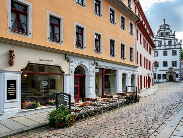 Casas, praças e pontos turísticos na cidade velha de Meissen, Saxônia, Alemanha — Fotografia de Stock