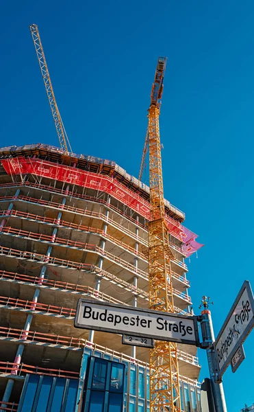 Construction site of the high-rise West Light in the Berlin City West — Stock Photo, Image