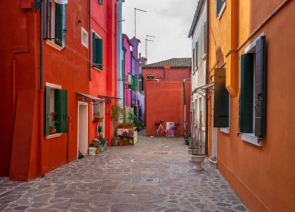 Burano w mieście Venedig — Zdjęcie stockowe