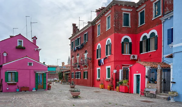 Burano w mieście Venedig — Zdjęcie stockowe