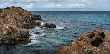 sardunya gulfo aranci de figari denizde kayalar ve kayalar, İtalya