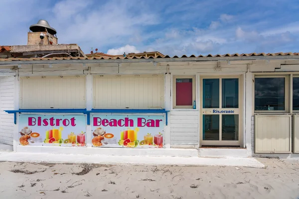Sardinia, Italy, bar on the beach in the low season — Stock Photo, Image
