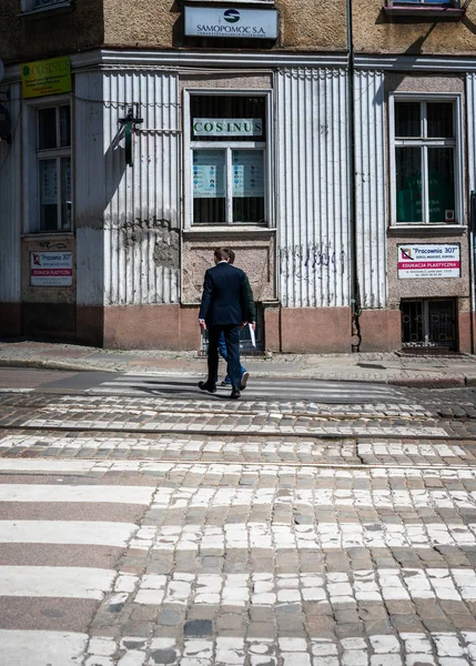 Un paso peatonal en la ciudad polaca de Szczecin —  Fotos de Stock
