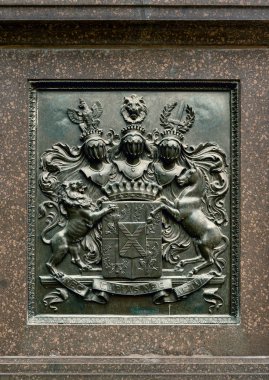 Berlin'de Bronz Denkmal Bebelplatz