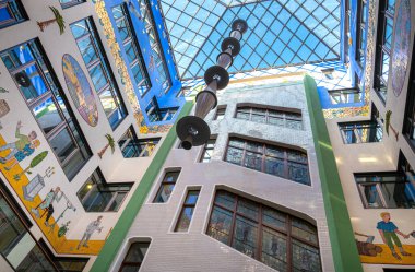 Leipzig, Saksonya 'daki Speck Hfe' nin iç tasarımı.