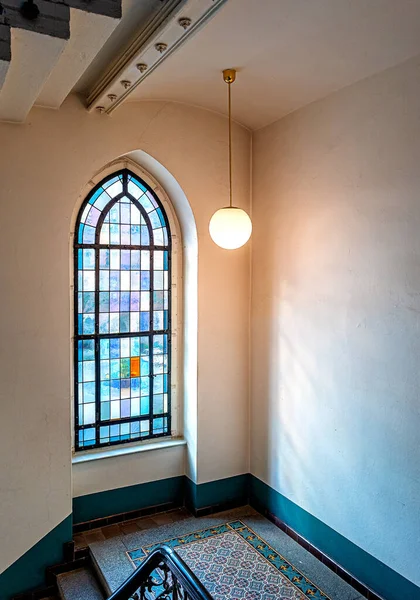 Stairwell Hallway Historical Windows Old Berlin Building — Stock Photo, Image