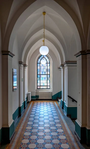 Trappenhuis Hal Historische Ramen Een Oud Berlijns Gebouw — Stockfoto