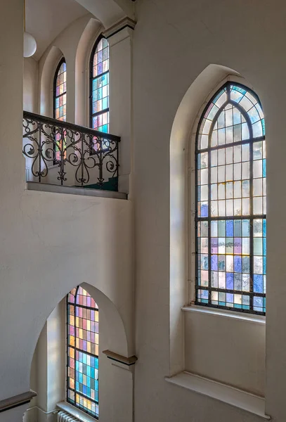 Stairwell Hallway Historical Windows Old Berlin Building — Stock Photo, Image