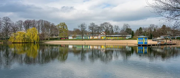 Estabelecimento Natureza Banhos Orankesee Obersee Berlim — Fotografia de Stock